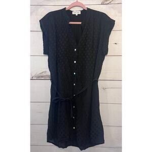 Bella Dahl Black Button Up Dress Size XS Tie